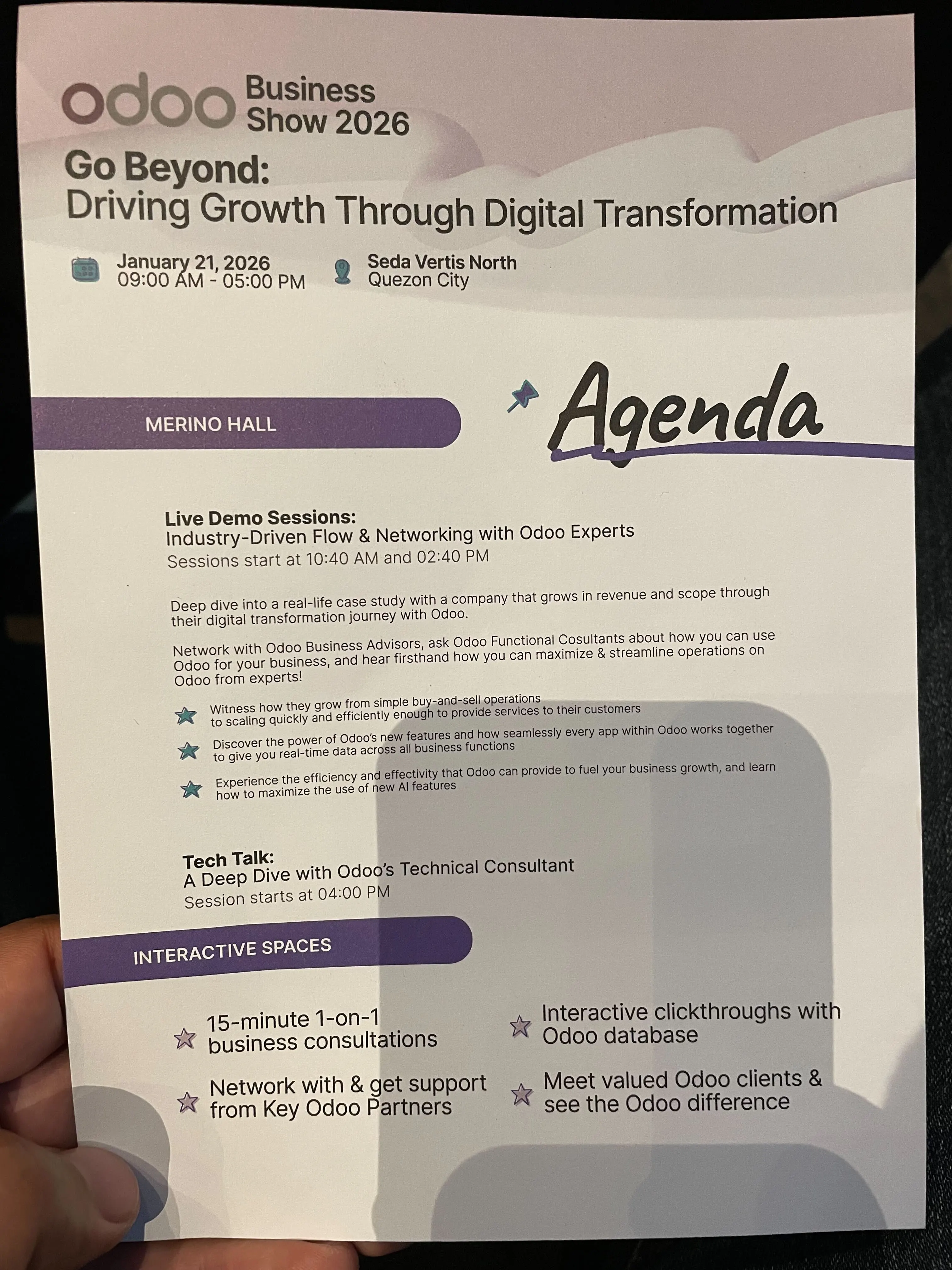 Odoo Business Show Agenda